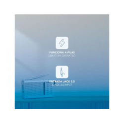 Radio portatil daewoo am/fm antena telescopica auriculares incluidos jack 3.5 mm color plata