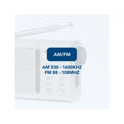 Radio portatil daewoo am/fm antena telescopica auriculares incluidos jack 3.5 mm color plata