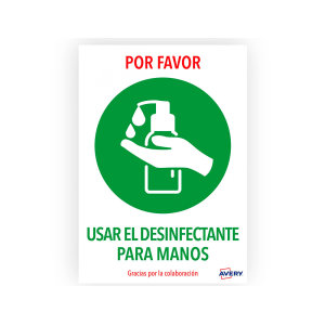 Señal adhesiva avery usar...