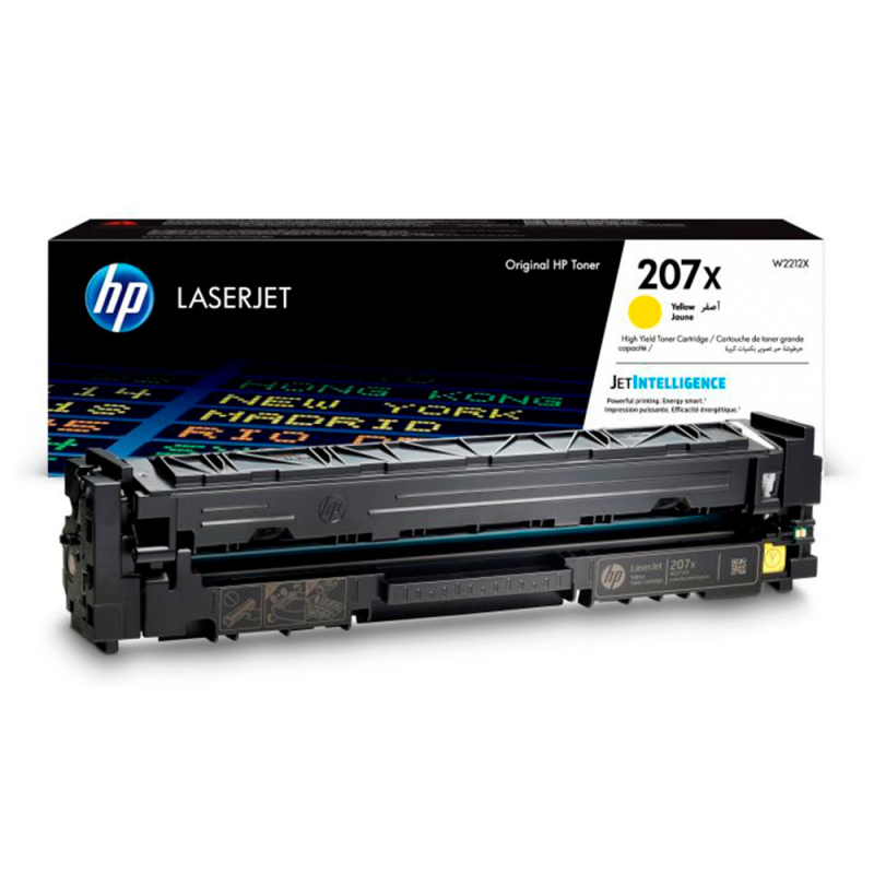 Toner hp 207x color laserjet pro m282nw / m283fdn / m283fdw amarillo 2.450 paginas