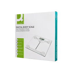 Bascula baño q-connect digital con pantalla lcd precision 100 gr capacidad de 5 kg a 180 kg 300x300x22mm