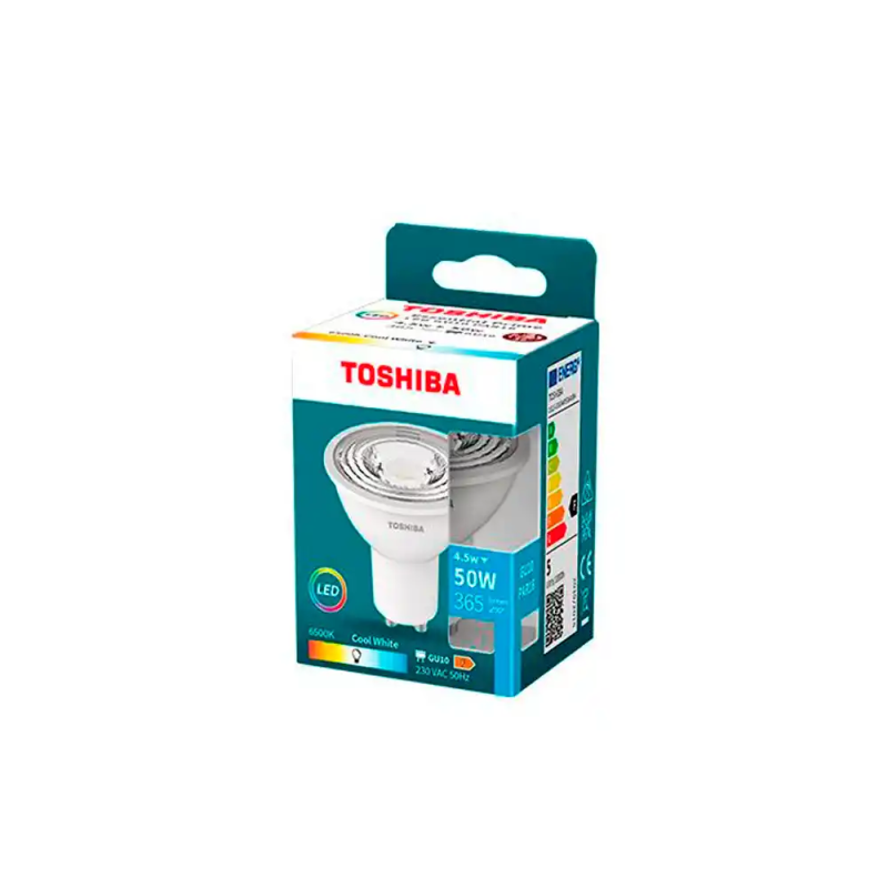 Foco led toshiba essential gu10 4.5w luz fria 6500k