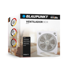 Ventilador de suelo blaupunkt box fan 45w 30cm diametro 5 aspas 3 velocidades con temporizador y rejilla