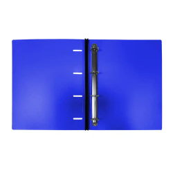 Carpeta liderpapel 4 anillas redondas 25 mm polipropileno din a4 ultra compacta con lomo extensible 4 cm azul