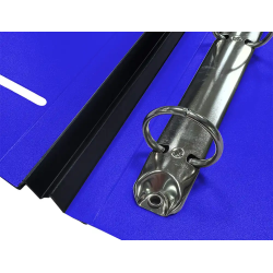 Carpeta liderpapel 4 anillas redondas 25 mm polipropileno din a4 ultra compacta con lomo extensible 4 cm azul