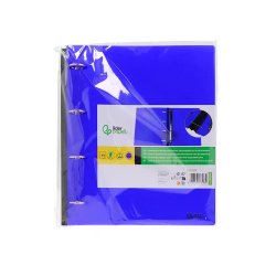 Carpeta liderpapel 4 anillas redondas 25 mm polipropileno din a4 ultra compacta con lomo extensible 4 cm azul