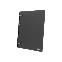 Carpeta liderpapel 4 anillas redondas 25 mm polipropileno din a4 ultra compacta con lomo extensible 4 cm negro