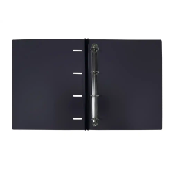 Carpeta liderpapel 4 anillas redondas 25 mm polipropileno din a4 ultra compacta con lomo extensible 4 cm negro