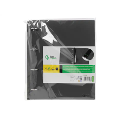 Carpeta liderpapel 4 anillas redondas 25 mm polipropileno din a4 ultra compacta con lomo extensible 4 cm negro