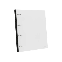 Carpeta liderpapel 4 anillas redondas 25 mm polipropileno din a4 ultra compacta con lomo extensible 4 cm translucida