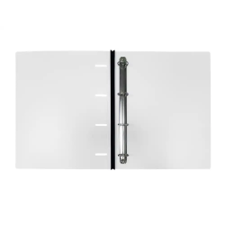 Carpeta liderpapel 4 anillas redondas 25 mm polipropileno din a4 ultra compacta con lomo extensible 4 cm translucida