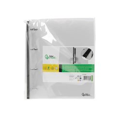 Carpeta liderpapel 4 anillas redondas 25 mm polipropileno din a4 ultra compacta con lomo extensible 4 cm translucida