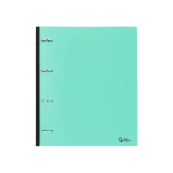 Carpeta liderpapel 4 anillas redondas 25 mm polipropileno din a4 ultra compacta con lomo extensible 4 cm verde