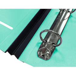 Carpeta liderpapel 4 anillas redondas 25 mm polipropileno din a4 ultra compacta con lomo extensible 4 cm verde