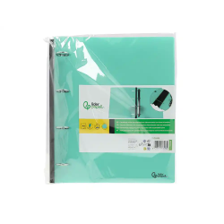 Carpeta liderpapel 4 anillas redondas 25 mm polipropileno din a4 ultra compacta con lomo extensible 4 cm verde