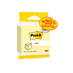 Bloc de notas adhesivas quita y pon post-it cubo 76x76 mm expositor suelo de 96 unidades surtidas 400x400x900 mm