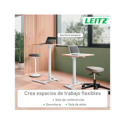 Mesa leitz ergo pequeña plegable regulable en altura hasta 109 cm color blanco 460x740x650 mm