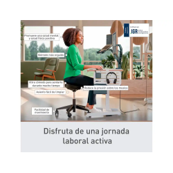 Taburete leitz ergo con asiento triangular 5 ruedas giratorias regulable en altura hasta 59 cm negro