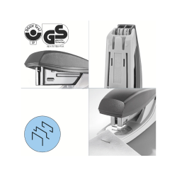 Grapadora petrus 210 reycle azul capacidad 25 hojas usa grapas 22/6