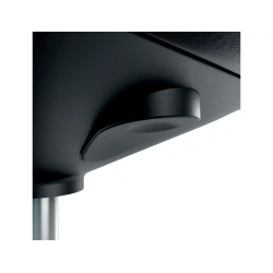 Taburete leitz ergo con asiento triangular 5 ruedas giratorias regulable en altura hasta 59 cm negro