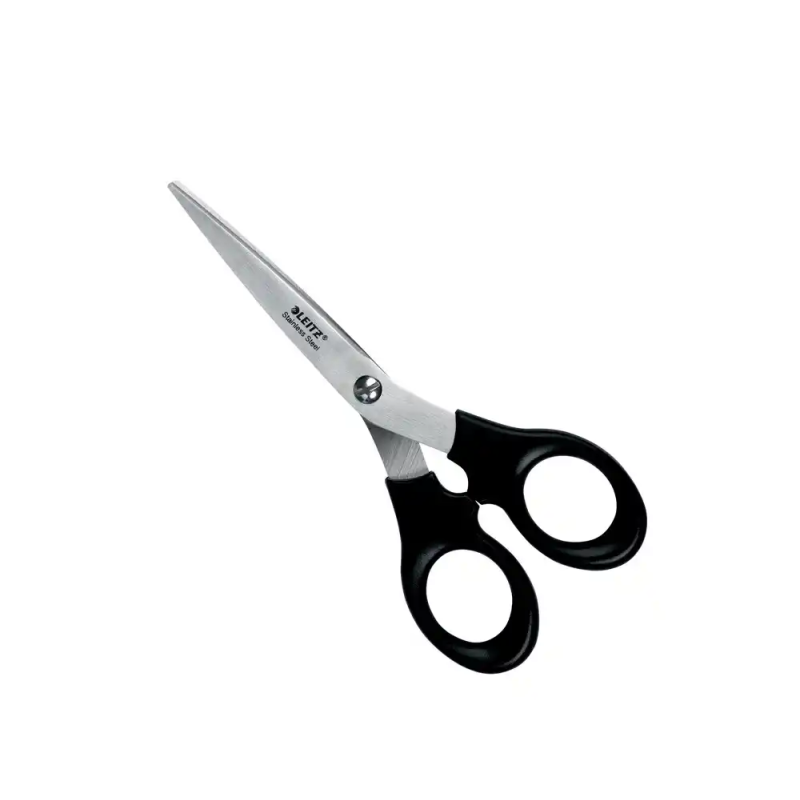 Tijera oficina leitz acero inoxidable 165 mm color negro