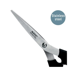 Tijera oficina leitz acero inoxidable 165 mm color negro