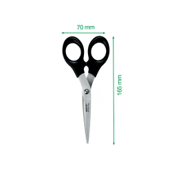 Tijera oficina leitz acero inoxidable 165 mm color negro