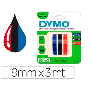 Cinta dymo 3d 9mm x 3mt...
