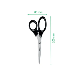 Tijera oficina leitz acero inoxidable 200 mm color negro