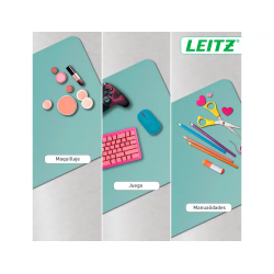 Alfombrilla de sobremesa leitz 80x40 cm color verde menta