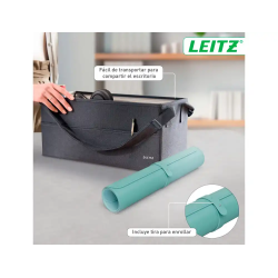 Alfombrilla de sobremesa leitz 80x40 cm color verde menta