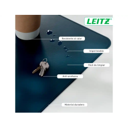 Alfombrilla de sobremesa leitz 80x40 cm color azul oscuro