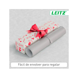 Alfombrilla de sobremesa leitz 80x40 cm color gris claro