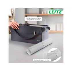 Alfombrilla de sobremesa leitz 80x40 cm color gris claro