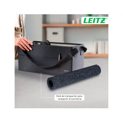 Alfombrilla de sobremesa leitz fieltro 70x36 cm color gris