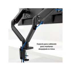 Brazo para monitor fellowes platinum ajustable en altura para dos pantallas normativa vesa hasta 10 kg negro