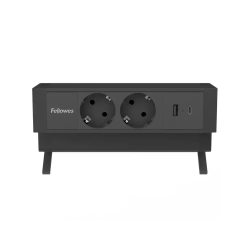 Regleta fellowes sobremesa 1 toma + usb a/c negro