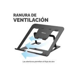 Soporte para portatil fellowes aluminia plegable negro 315x230x20 mm
