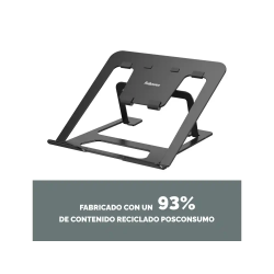 Soporte para portatil fellowes aluminia plegable negro 315x230x20 mm