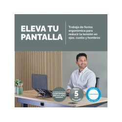 Soporte para portatil fellowes aluminia plegable negro 315x230x20 mm