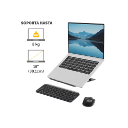 Soporte para portatil fellowes aluminia plegable negro 315x230x20 mm