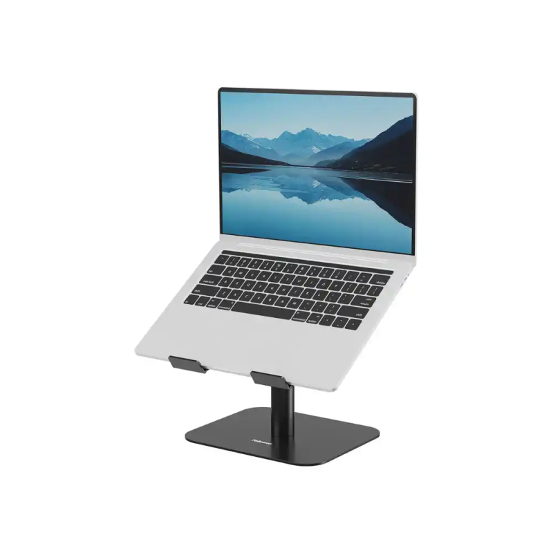 Soporte para portatil fellowes aluminia con peana negro 280x245x65 mm