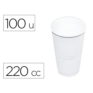 Vaso de plastico blanco 220...