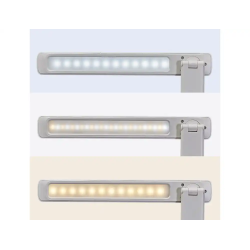 Lampara de escritorio maul led 2,7w 325lm luz ajustable panel tactil brazo giratorio blanca