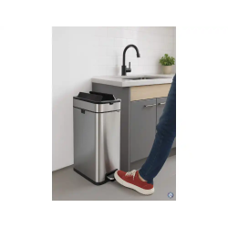 Papelera metalica maul prme acero inoxidable 30 litros