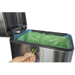 Papelera metalica maul prme acero inoxidable 30 litros