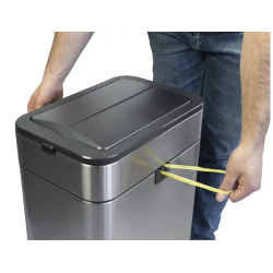 Papelera metalica maul prme acero inoxidable 30 litros