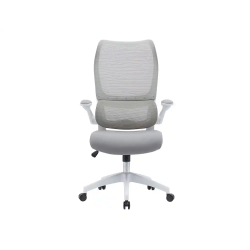 Silla q-connect oficina catania malla alt max 1230 mm anc 510 mm prof 490 mm ruedas premium color gris blanco