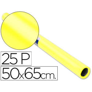 Papel charol amarillo rollo...