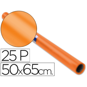 Papel charol naranja rollo...
